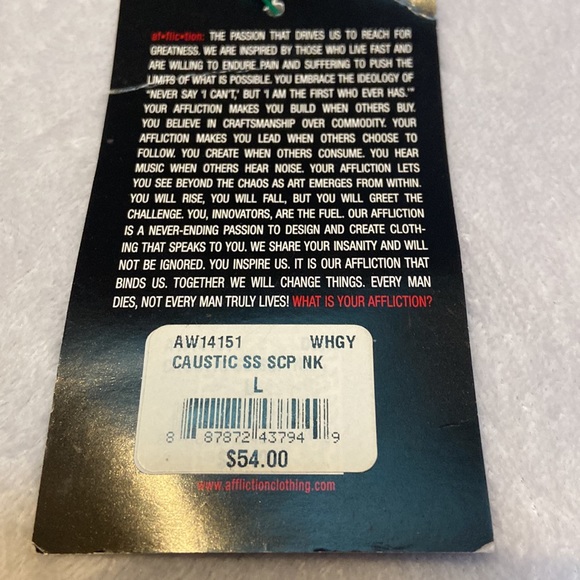 NWT AFFLICTION Size L Gray Short Sleeve Shirt Cut Out Neckline MSRP $54 - Picture 3 of 15